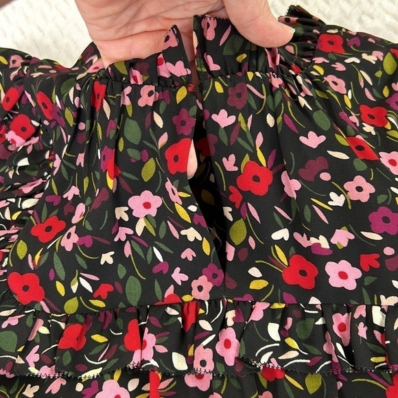 Kate Spade Floral Ruffle Trim Blouse/Top - Picture 11 of 17